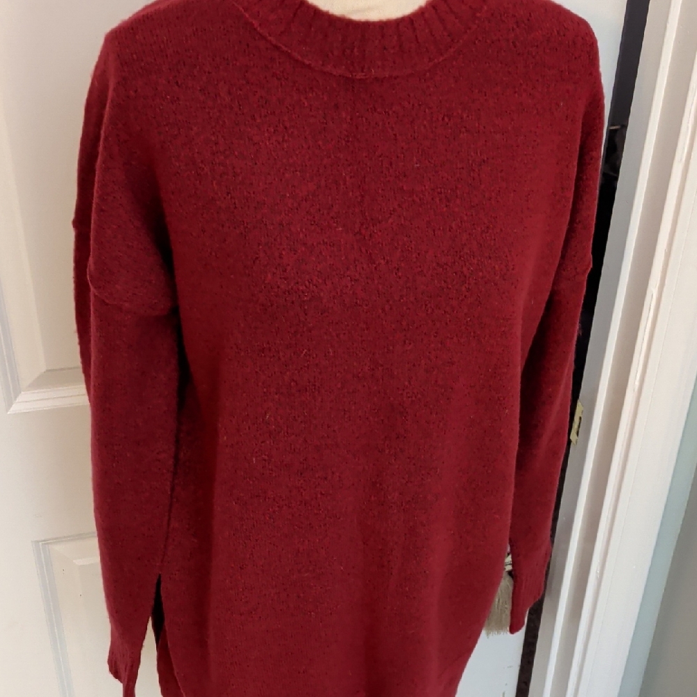 Caslon Deep Red Knit Sweater